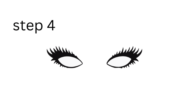 how to draw eyelashes step 4