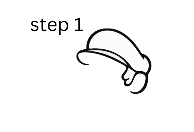 how to draw mario step 1