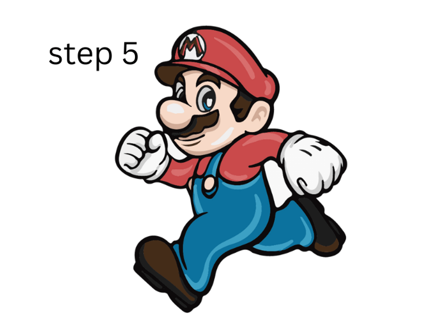 how to draw mario step 5