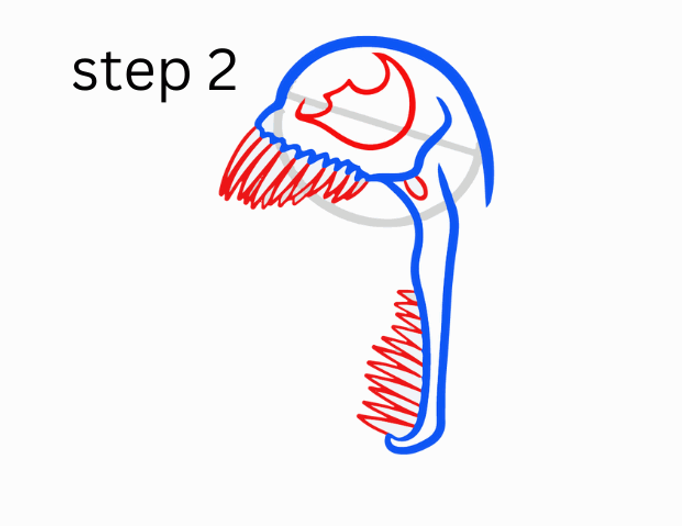 how to draw venom step 2