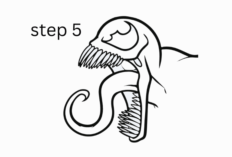 how to draw venom step 5