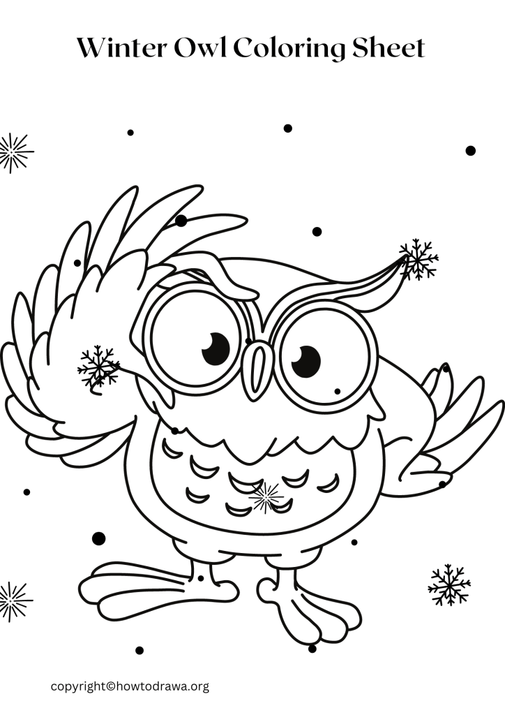 Free Winter Owl Coloring Pages for Kids