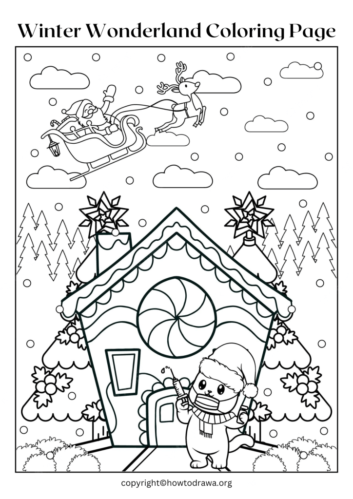 Free Winter Wonderland Coloring Sheets for Kids