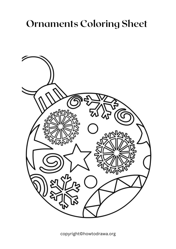 Ornaments Coloring Sheet